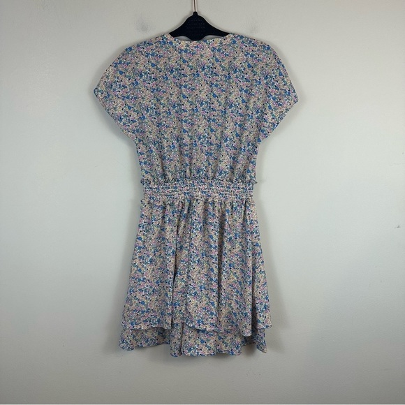Sienna Sky | Pastel Colorful Floral Ruffle Fit and Flare Mini Dress Size Small - Picture 3 of 7